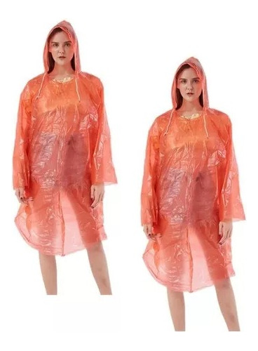 Poncho Para Lluvia Capa Impermeable Con Gorro Por Docena 