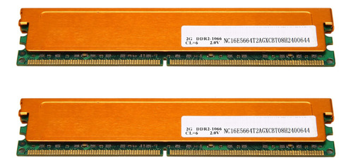 2 Memorias Ram Ddr2 De 2 Gb, 1066 Mhz, Pc2 8500, 1,8 V, Memo