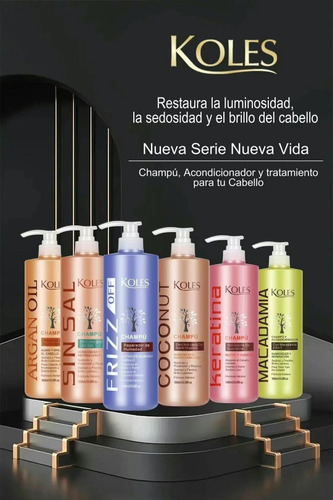 Shampoo Y Acondicionador Koles  Venta Al Mayor 1/2 Litro 