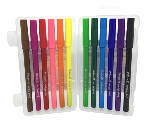 Imagen 2 de 3 de Marcadores Lettering Pelikan Markana Punta Pincel