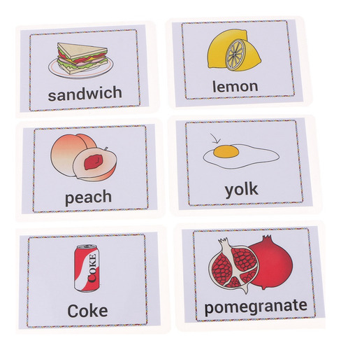 Cv 80pcs Niños Sight / Tarjetas De Vocabulario Con Imagen