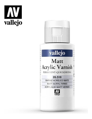 Vallejo Acrilico Barniz Mate 26518 Permanente Secado Rapido