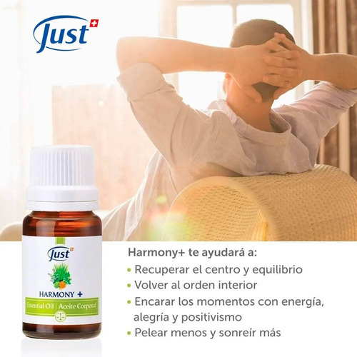 Imagen 7 de 7 de Aceite Esencial Harmony 10ml Swiss Just Original Y Sellado