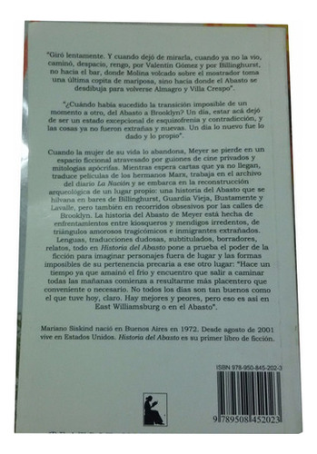 Historia Del Abasto, De Mariano Siskind. Editorial Beatriz Viterbo Editora, Edición 2007 En Español