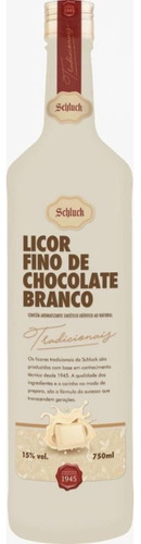 Licor Fino Cremoso Chocolate Branco Schluck Blumenau 750ml