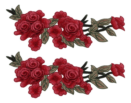 Parches De Costura Bordados A Mano Con Estampado De Flores R
