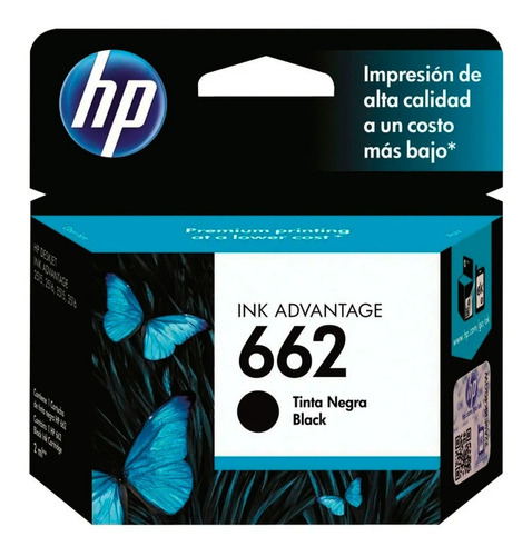 Cartucho Original Hp 662 4645 2645 1515 2515 Negro Cz103al