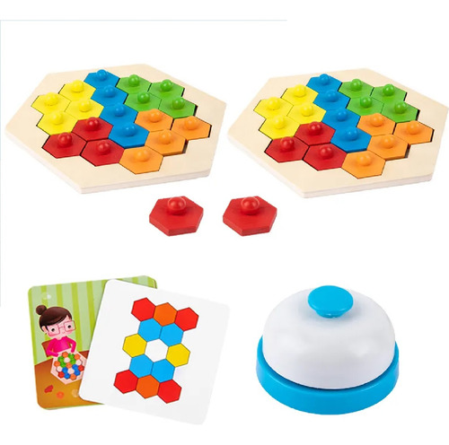 Mosaico Lógico Puzzle Honeycomb Combinación De Colores -387