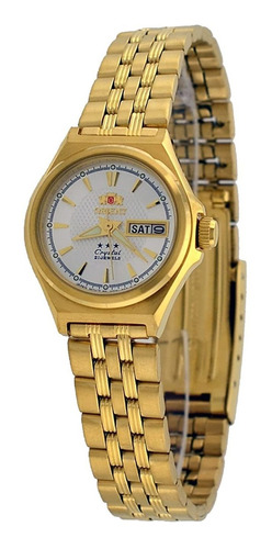 Reloj Mujer Orient Fnq1s001w Automátic Pulso Dorado Just Wat