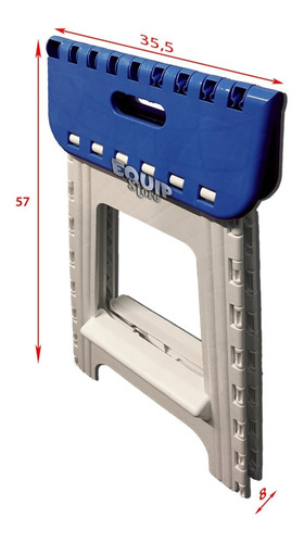 Imagen 2 de 3 de Banqueta Camping Plegable Banco Alto Banquito Plastico
