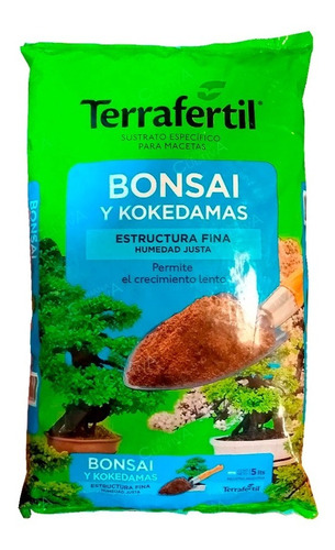 Terrafertil Sustrato Bonsai Y Kokedamas5lts Crecimientolento