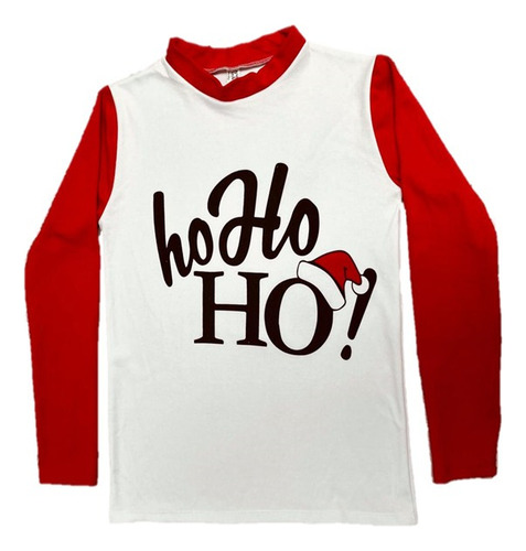 Playera Navidad Con Gorro Hohoho Manga Larga Para Hombre