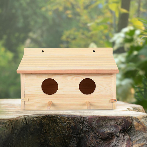 Casa Para Pájaros De Madera, Jaula Resistente A La