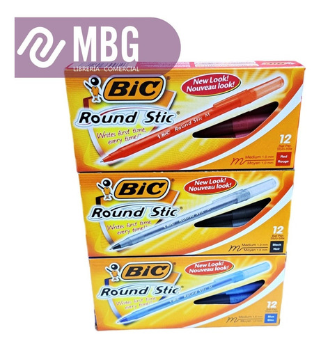 Imagen 4 de 8 de Bolígrafo Birome Bic Round Stick X36 Unidades