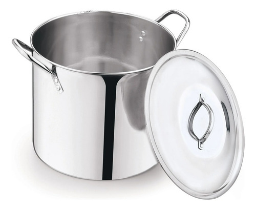 Olla De Acero Inoxidable Mainstays Con Tapa 7.57 Lts Caldos