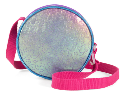 Bolsa Crossbody Cloe Para Niña Diseño Circular Iridiscente Color Violeta