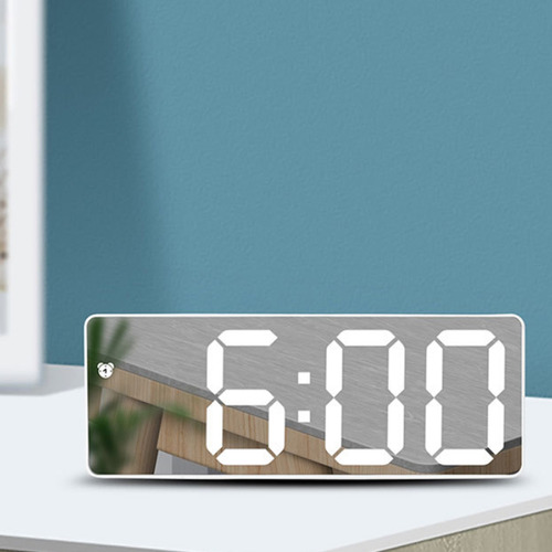 Reloj De Mesilla De Noche Led Con Alarma Digital, Control Po
