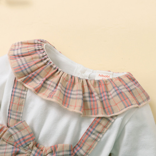 Mono Lindo A Cuadros De Algodón Ropa Para Bebé 0-12 Meses