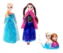 Comprar 2 Bonecas Frozen Ana E Elsa Musicais 30cm + 1 Pelúcia Olaf