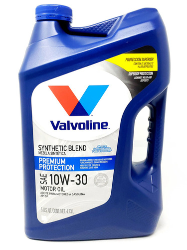 Aceite Motor Valvoline 10w30 Mezcla Sintetica Premium Protection 4.73 Litros