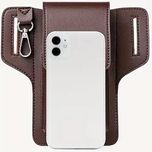 Estuche Cinturón Correa Cuero Celular Hombres Universal
