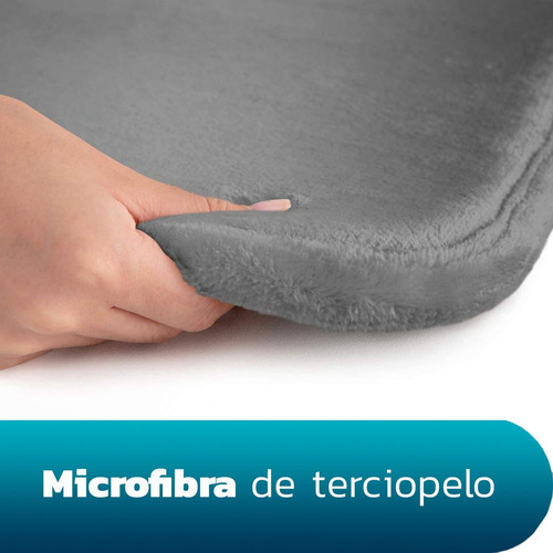 Tapete De Baño Antiderrapante Foam Espuma Viscoelástica Gris