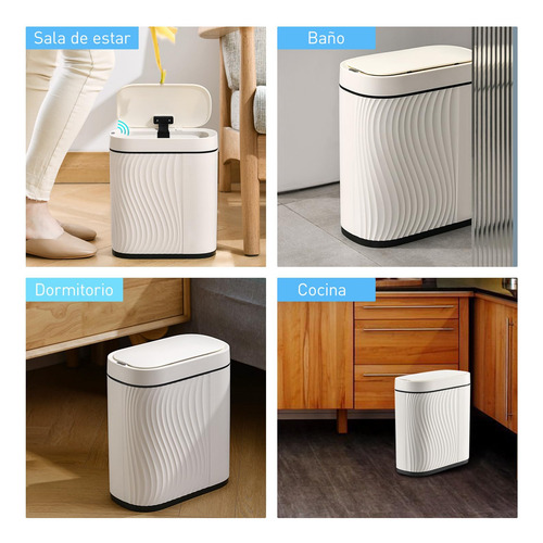 Cubo De Basura Automático Con Sensor Para Baño - 8l Botes