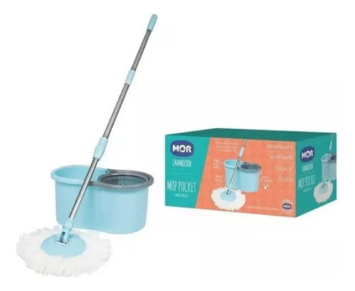 Mop Pocket Mor 8 Litros Balde Centrífuga Esfregão Limpeza