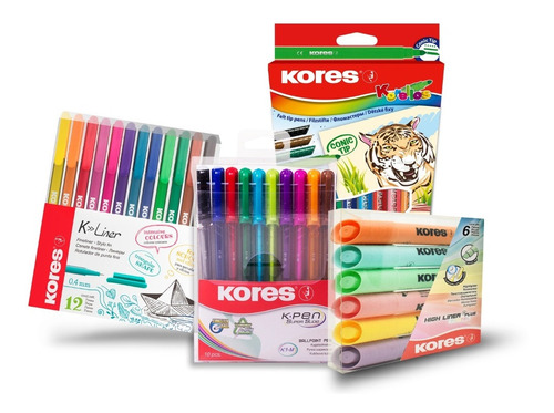 Kit Plumones Marcatextos Kores Lettering