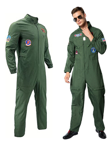 Disfraz De Cosplay De Top Gun, Traje De Vuelo De La