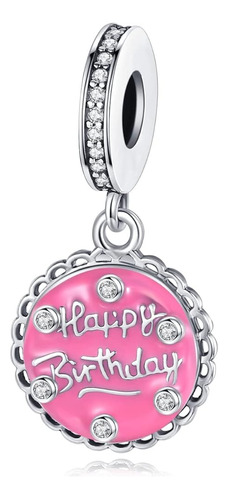 Alstade Happy Birthday Cake Charm 925 Sterling Silver Charms