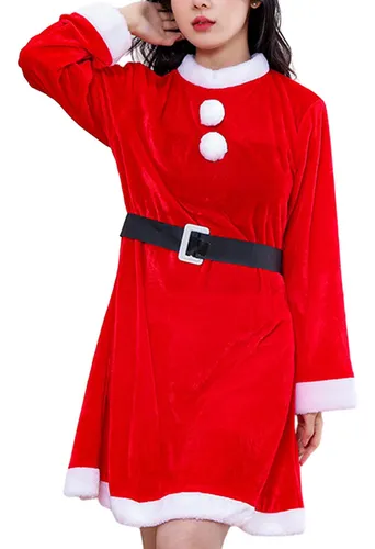 Vestido Navideño De Papá Noel, Disfraz Navideño Sin Chal