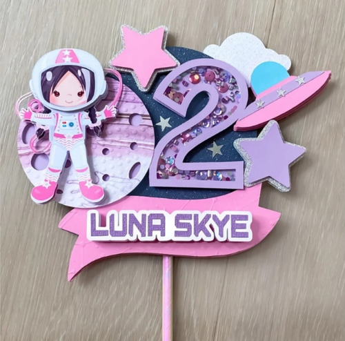 Arquivo De Corte - Topo Astronauta Rosa