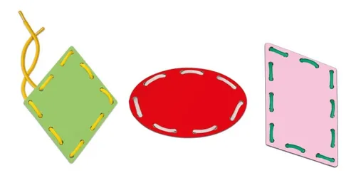 Juego Educativo Montessori Formas Y Cordones