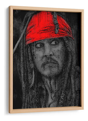 Cuadro Enmarcado Pino Sparrow Drip 45x60, Dry Ink