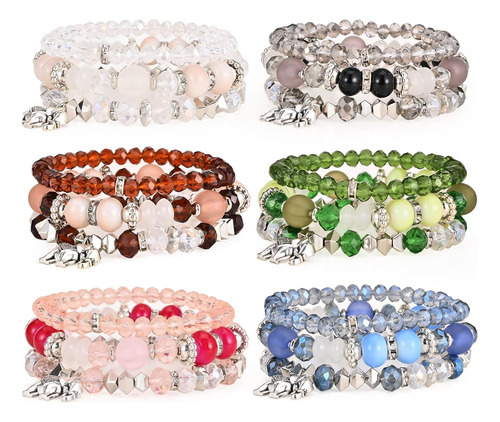 Conjuntos De Pulseras Bohemias Para Mujer, 6 Juegos De Anunc