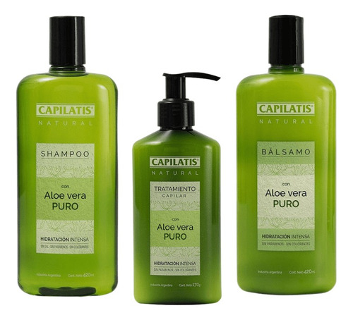  Linea Aloe Vera Capilatis Shampoo + Acondicionador + Tratam