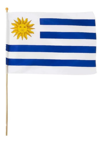 Bandera Banderín 14x21cm Selección Uruguay Mundial Celeste