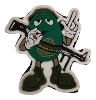 Insignia De Pvc Huevo Táctico Color Verde Y Escudo
