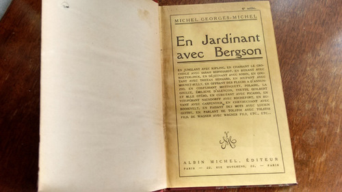 En Jardinant Avec Bergson, De Michel Georges-michel. 1926