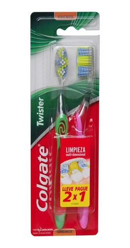 Colgate Cepillo Dental Colgate Twister Fresh Suave 2 Unid