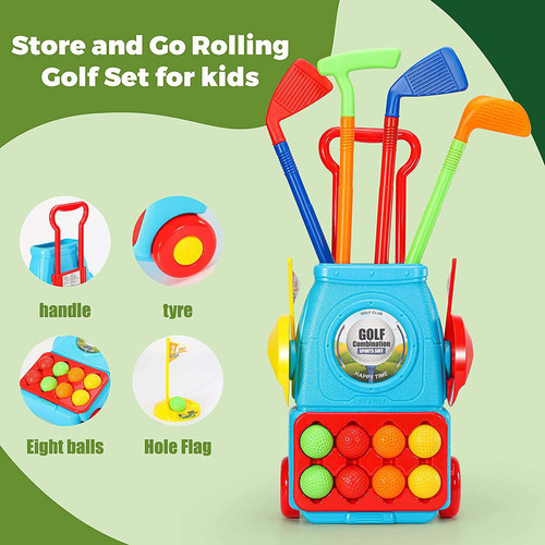 Juego De Juguetes De Golf Para Niños Pequeños, Niños Con Car
