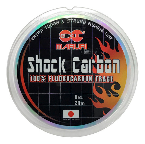 Linha Fluorocarbon Shock Carbon 0,55mm 15,9kg 20m Maruri