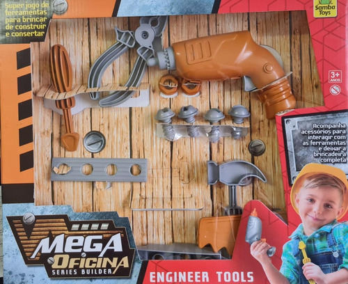 Kit Mega Oficina - Ferramentas De Engenheiro Brinquedo