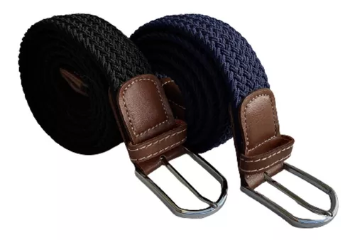 Cinturones Hombre Elástico Casual Combo De 3 Colores