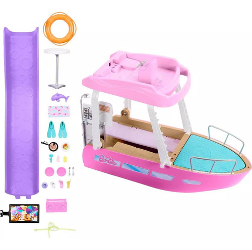 Barca Bote Barbie Dream Con Accesorios