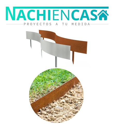Imagen 7 de 10 de Fleje 65mm De Chapa Para Bordes De Canteros Y Caminos Oxido