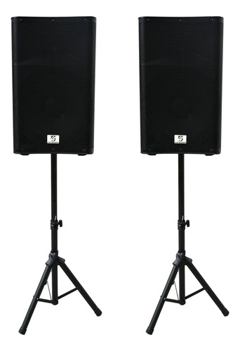 Set Amplificacion Mixer 8ch + 2 Cajas Activa + Bluetooth