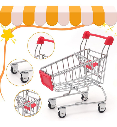 Carro De Compras En Miniatura Con 409 Cm, Incluye Comida