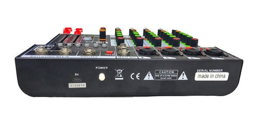 Imagen 2 de 6 de Consola Mezclador Mixer Tuga Phantom Power Usb